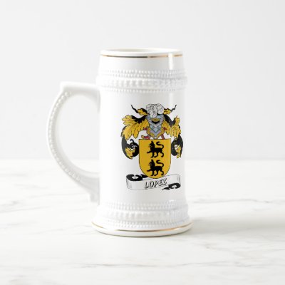 Lopez Family Crest Mugs by coatsofarms