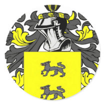 Lopez (Spanish) Coat of Arms Round Sticker