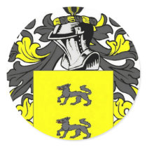 Lopez (Spanish) Coat of Arms Round Stickers
