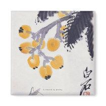 Loquats and a Grasshopper Refrigerator Magnet