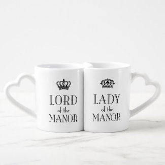 Lord and Lady of the Manor mug set Lovers Mug