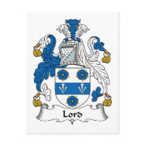 Lord Family Crest postcards by coatsofarms Lord Family Crest postcards