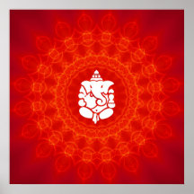 Lord Ganesha on Mandala Posters