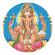 Lord Ganesha Round Stickers