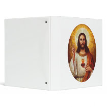 Lord Jesus Christ and the Sacred Heart 3 Ring Binder