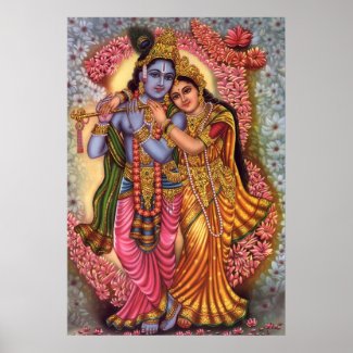 Lord Krishna &amp; Radha Poster