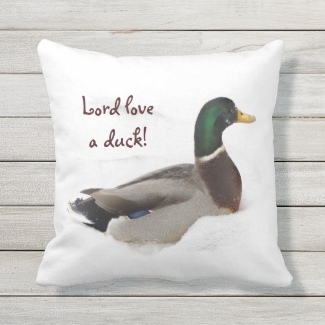 Lord Love a Duck Animal Outdoor Pillow