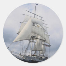 Lord Nelson", tall ship Round Stickers