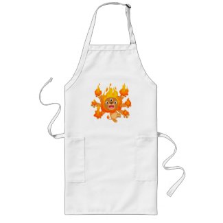 Lord of Fire!! (cute cartoon lion) Cooking Apron apron