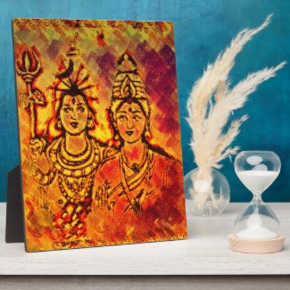 Lord Shiva And Parvati Plaque