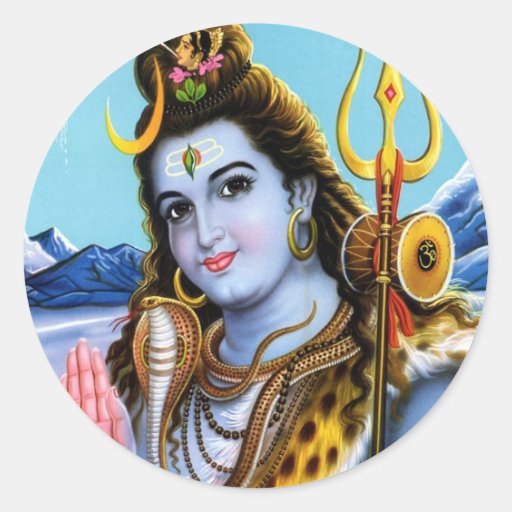 Lord Shiva Classic Round Sticker Zazzle