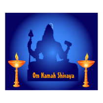 Lord Shiva with lamps - Poster posters