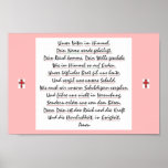 Lord's Prayer in German Print