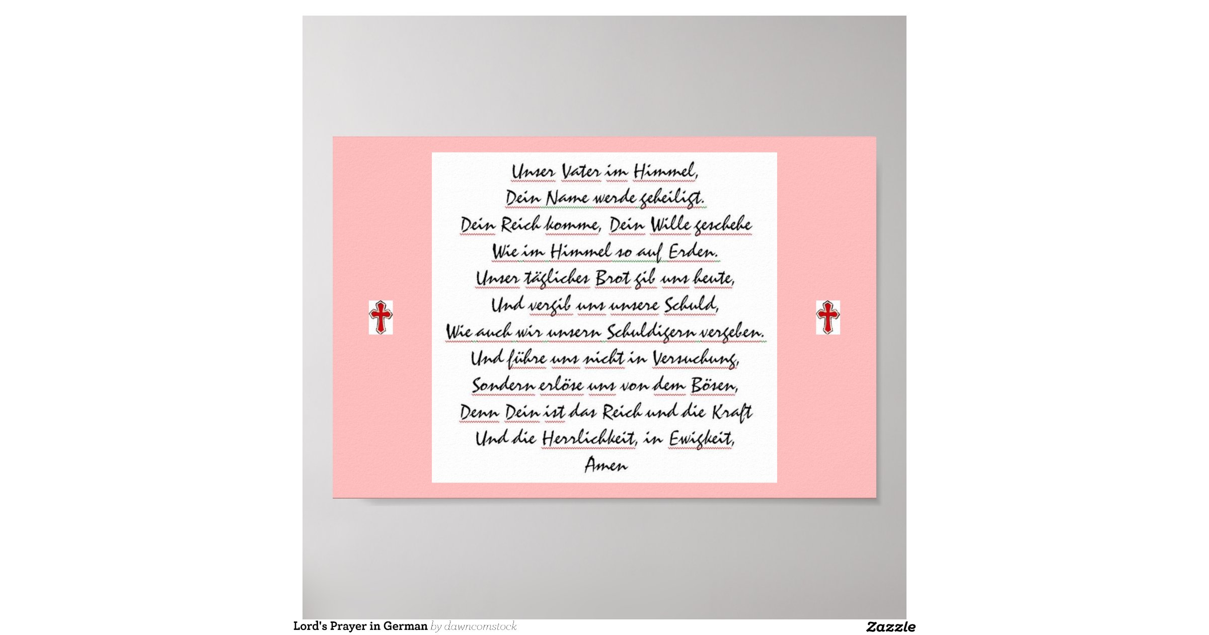 lord-s-prayer-in-german-print-zazzle