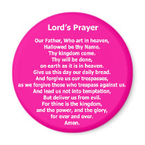 Lord's Prayer Magnet - Pink by mikek92349 Lord's Prayer Magnet - Pink
