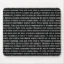 Lorem Ipsum Black Mouse Mats