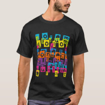 lorem, ipsum, geek, web, text, letters, words, colorful, colors, lorem ipsum, eighties, Shirt with custom graphic design