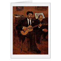 Lorenzo Pagans And Auguste De Gas By Edgar Degas Greeting Cards