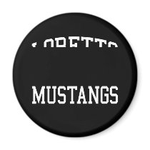 Loretto - Mustangs - High - Loretto Tennessee magnets