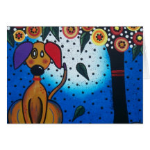 Lori Everett_ Day Of The Dead_Dog, Doggie Art Card