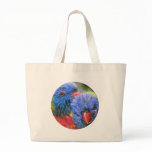 Lorikeets bubble with shadow canvas bags