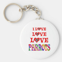 Loros del amor del amor llaveros personalizados