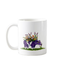Lorraine beach house, purple cow mugs