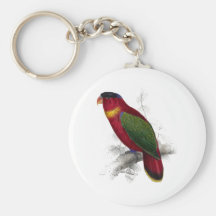 Lory Negro-Capsulado de Edward Lear Llavero Personalizado