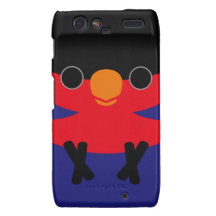Lory Negro-capsulado Droid RAZR Fundas