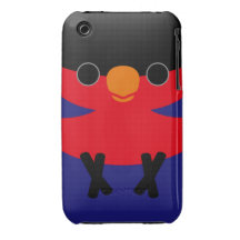 Lory Negro-capsulado iPhone 3 Cobreturas