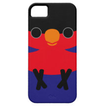 Lory Negro-capsulado iPhone 5 Cárcasa