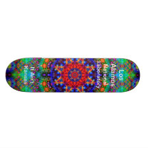 Los Alamos - Stained Glass Garden Beyond the Sun Custom Skateboard