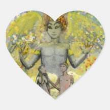 Los amantes colcomanias de corazon personalizadas