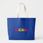 Los Angeles 60s Tie Dye Logo Canvas Tote Bag