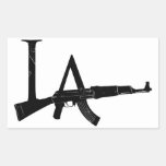 Los Angeles AK47 Rectangular Sticker
