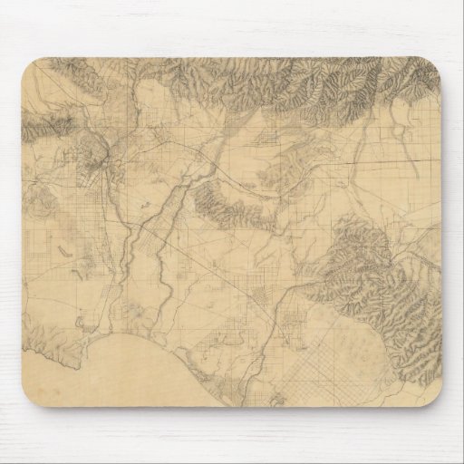 Los Angeles and San Bernardino Topography Mousepads
