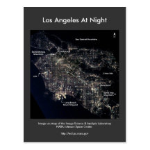 Los Angeles At Night Post Cards