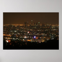 Los Angeles at night Poster