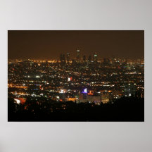 Los Angeles at night Poster