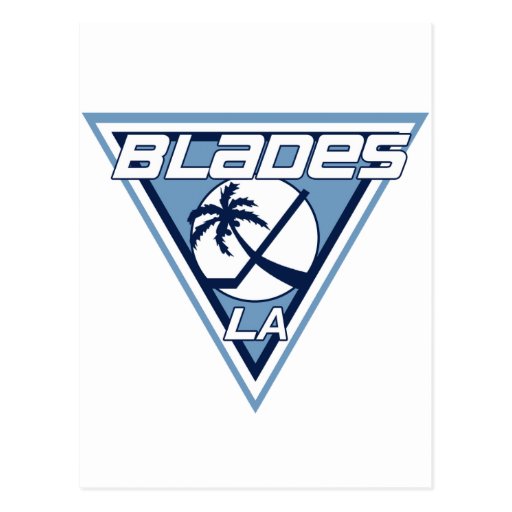 Los Angeles Blades Ice Hockey Team Logo Postcard Zazzle