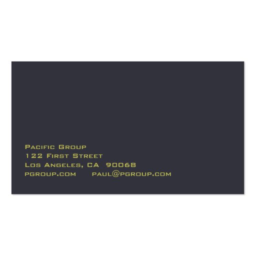 Los Angeles Business Card Templates (back side)