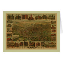 Los Angeles CA 1891 Greeting Card