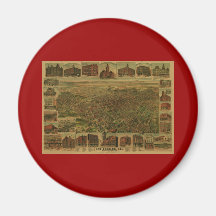 Los Angeles CA 1891 Magnets