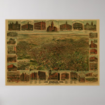Los Angeles CA 1891 Print