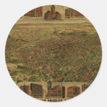 Los Angeles CA 1891 Round Stickers