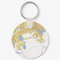 Los Angeles, CA Nautical Harbor Chart keychains by sailorpatp Los Angeles, CA Nautical Harbor Chart keychains