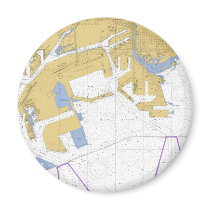 Los Angeles, CA Nautical Harbor Chart magnets