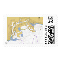 Los Angeles, CA Nautical Harbor Chart Stamp