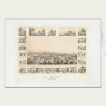 Los Angeles, CA. Panoramic Map 1857 (0903A) cards