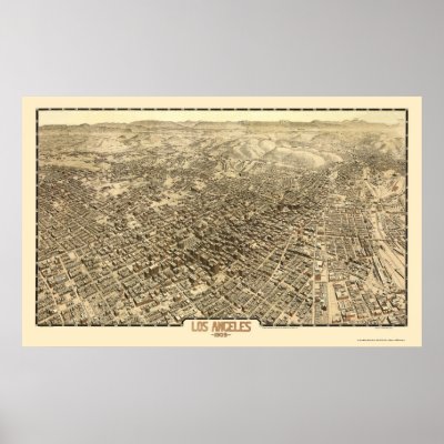 Map Of Los Angeles City. Los Angeles, CA Panoramic Map